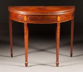 Federal inlaid mahogany flip-t