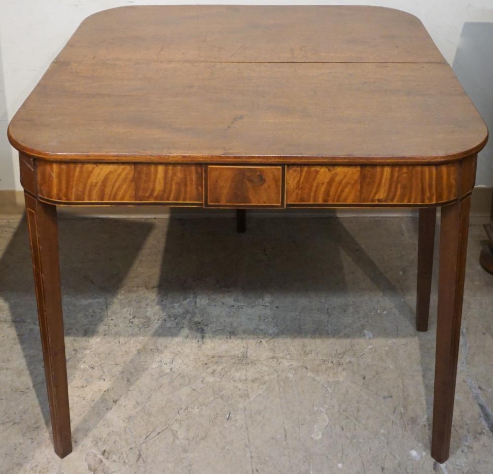 FEDERAL INLAID MAHOGANY FOLD-TOP
