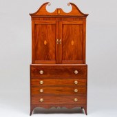 FEDERAL INLAID MAHOGANY LINEN