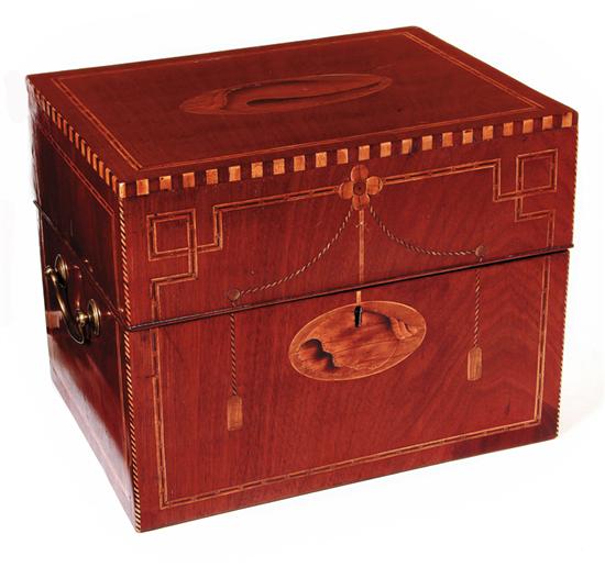 Federal inlaid mahogany liquor