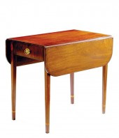 Federal inlaid mahogany Pembro