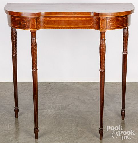 FEDERAL INLAID MAHOGANY PIER TABLE,