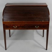 FEDERAL INLAID MAHOGANY ROLL T