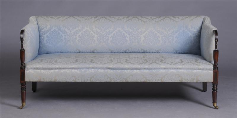FEDERAL INLAID MAHOGANY SETTEE With