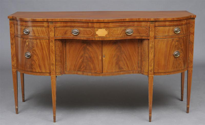 FEDERAL INLAID MAHOGANY SHAPED