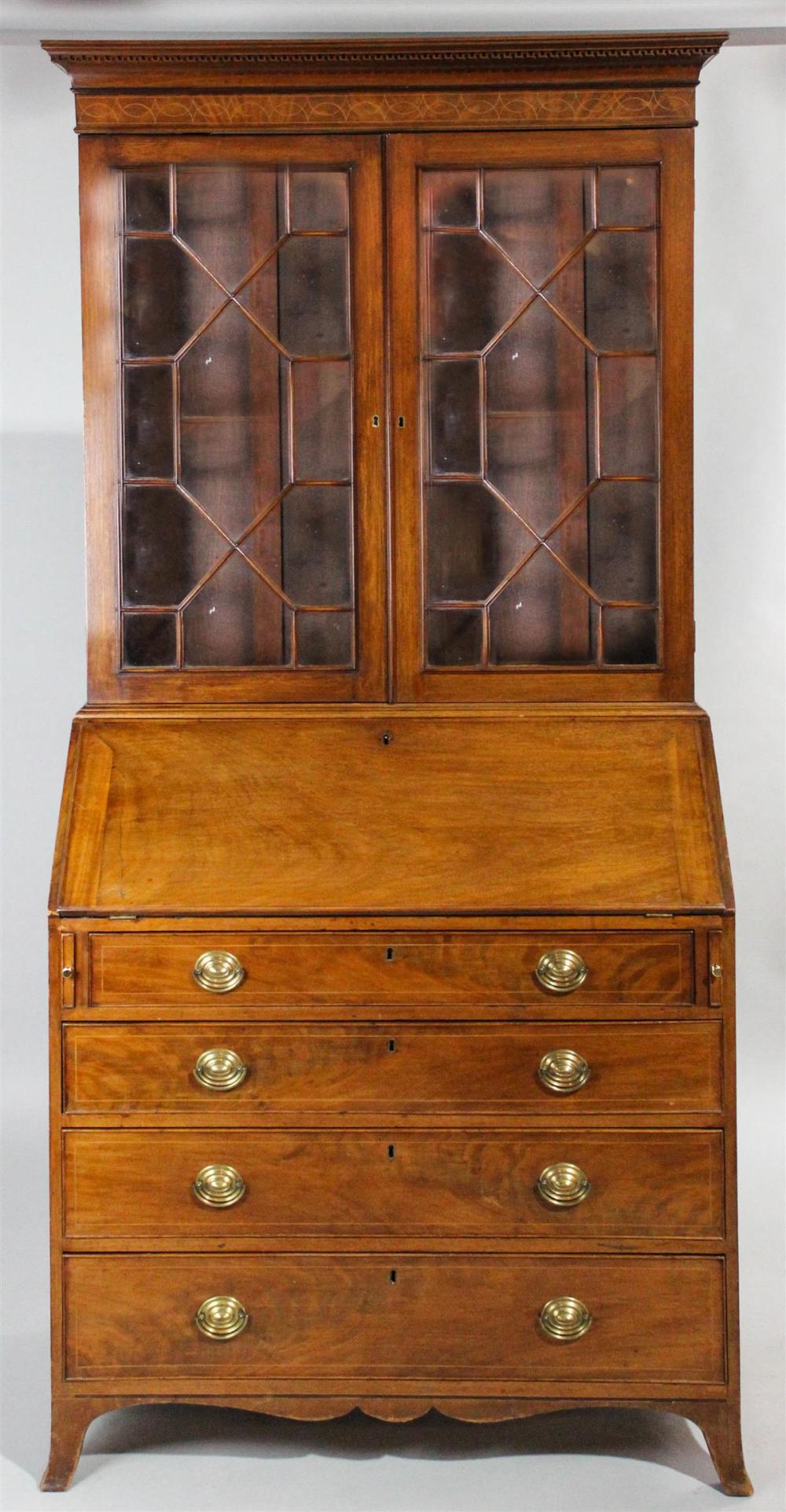 FEDERAL INLAID MAHOGANY SLANT FRONT
