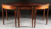 Federal inlaid mahogany three-