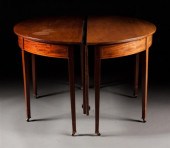 Federal inlaid mahogany two-pa
