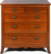 FEDERAL INLAID WALNUT CHEST OF