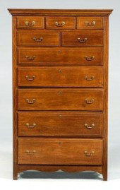 Federal inlaid walnut tall che