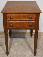 FEDERAL INLAID WALNUT TWO-DRAW
