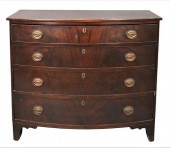FEDERAL MAHOGANY BOWED FRONT C