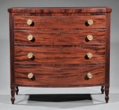 FEDERAL MAHOGANY BOWFRONT CHES