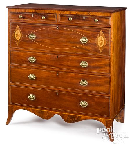 FEDERAL MAHOGANY CHEST OF