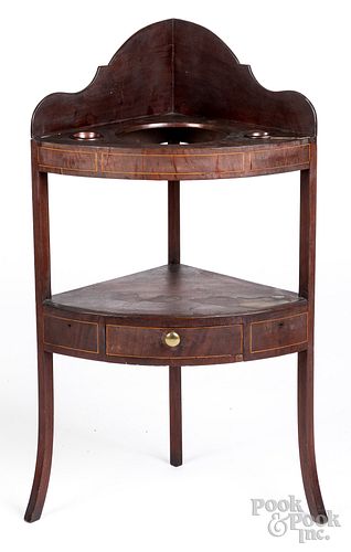 FEDERAL MAHOGANY CORNER WASHSTAND