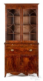 FEDERAL MAHOGANY DESK AND BOOK