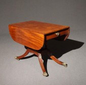 FEDERAL MAHOGANY DROP-LEAF PED