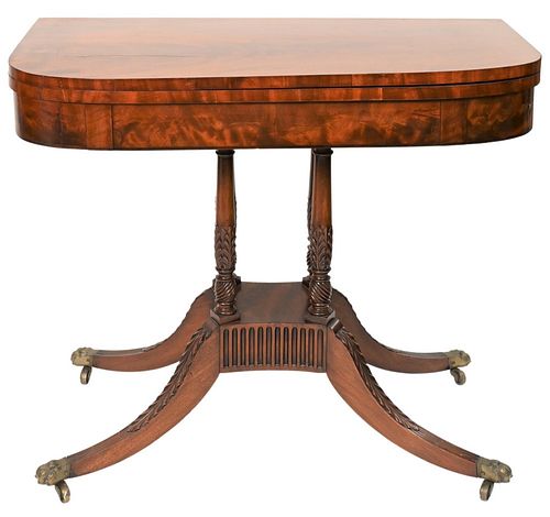FEDERAL MAHOGANY GAME TABLESET ON