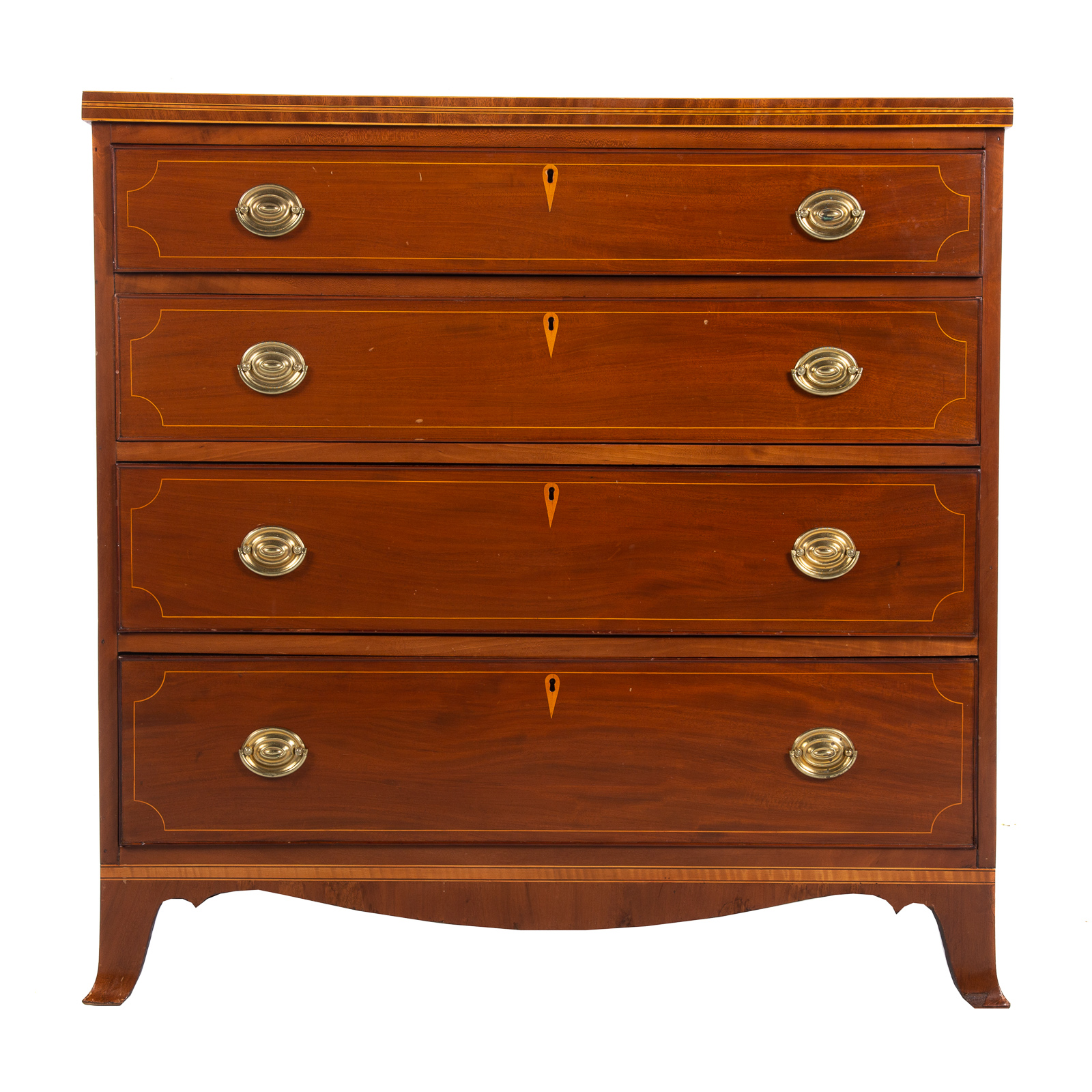 FEDERAL MAHOGANY INLAID CHEST OF