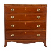 FEDERAL MAHOGANY INLAID CHEST