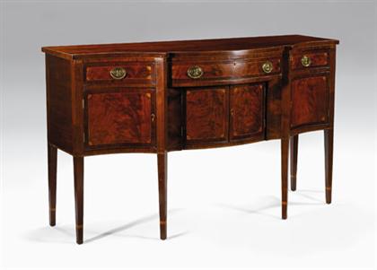 Federal mahogany inlaid sideboard