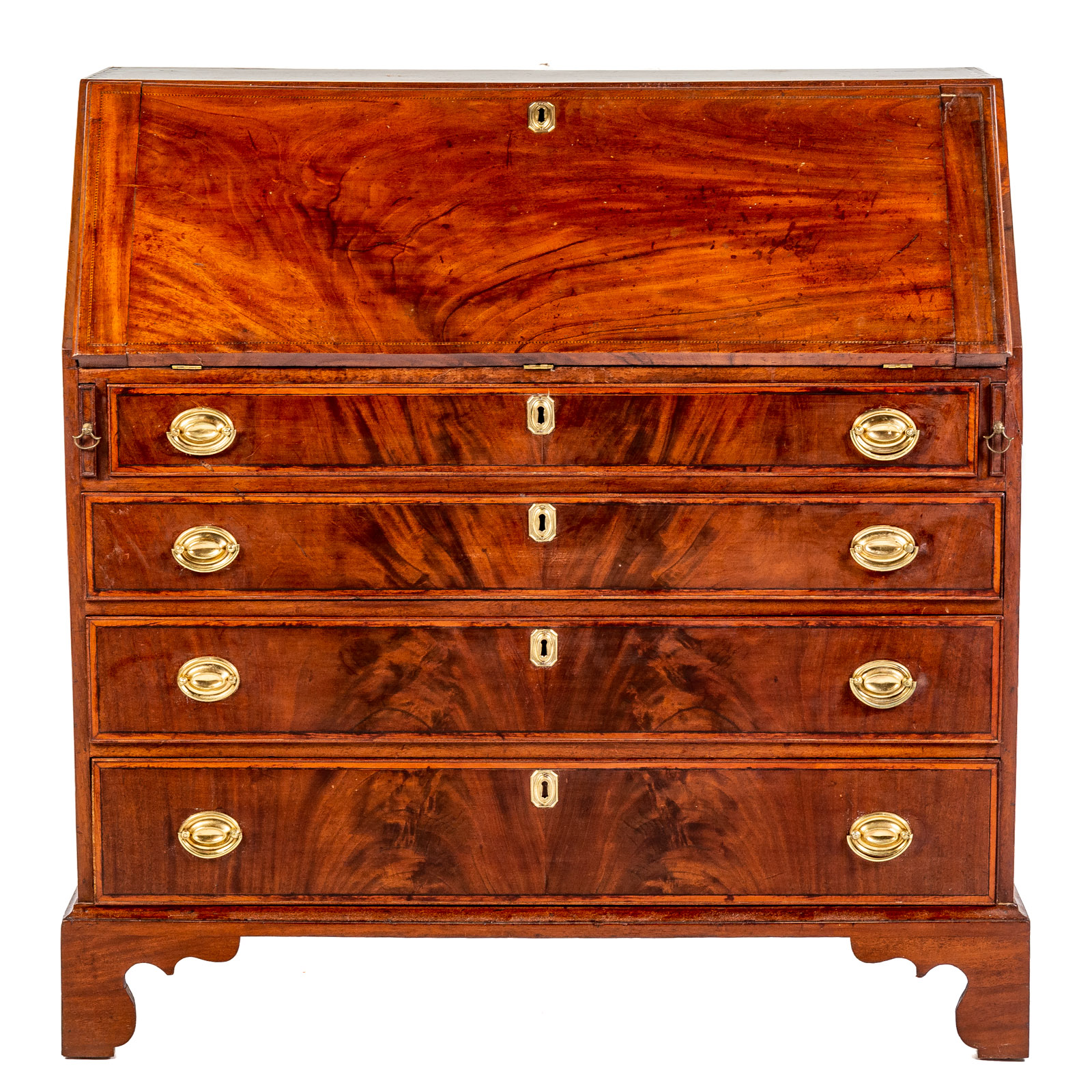 FEDERAL MAHOGANY INLAID SLANT FRONT