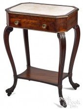 FEDERAL MAHOGANY MARBLE TOP EN
