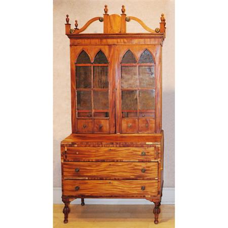 Federal Mahogany Secretary Bookcase