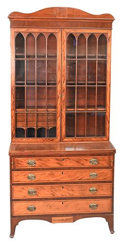 FEDERAL MAHOGANY SECRETARY DESK, IN