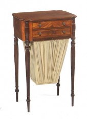 FEDERAL MAHOGANY SEWING TABLE,