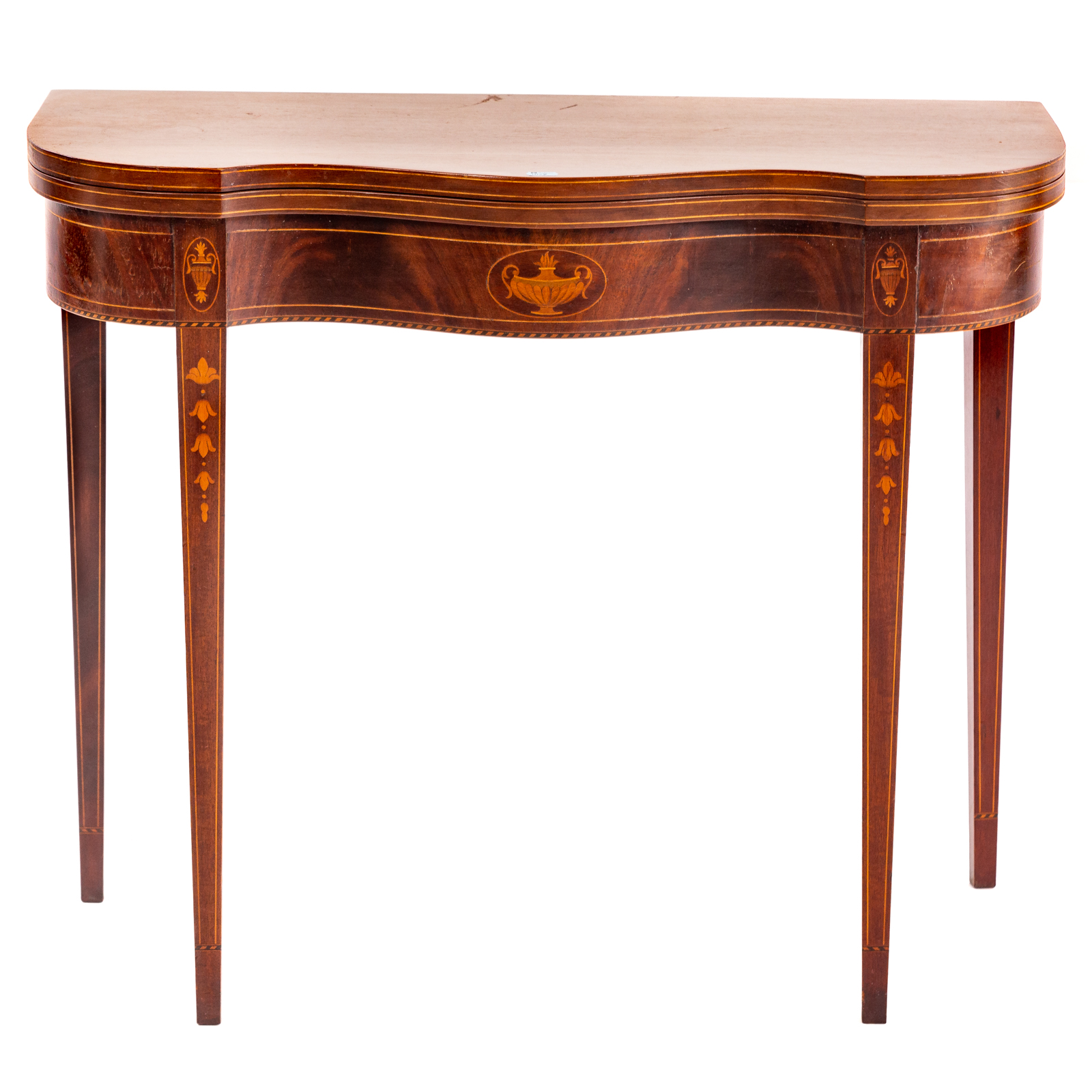 FEDERAL MAHOGANY SHAPED INLAID