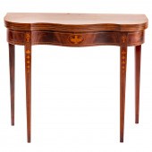 FEDERAL MAHOGANY SHAPED INLAID