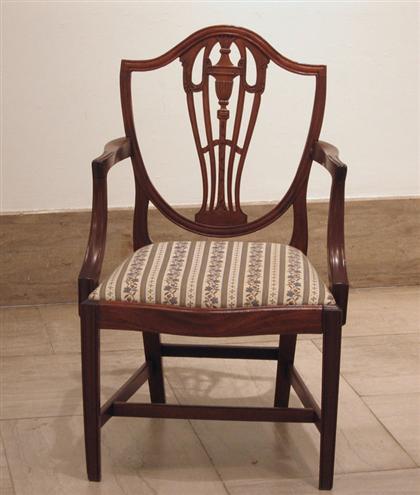 Federal mahogany shield back