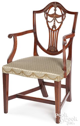 FEDERAL MAHOGANY SHIELD-BACK