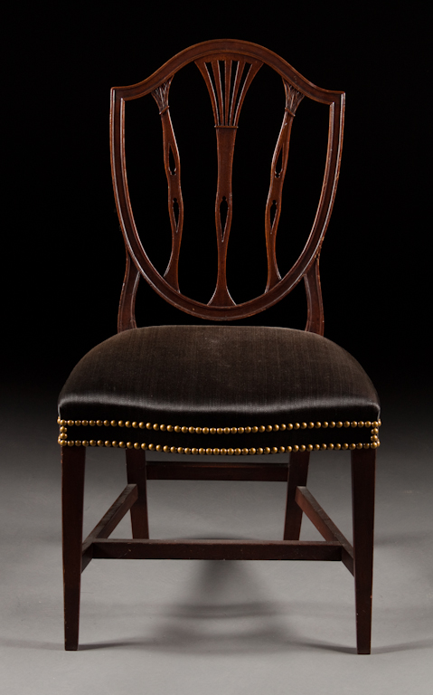 Federal mahogany shield-back
