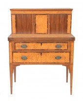 FEDERAL MAHOGANY TAMBOUR DESK
