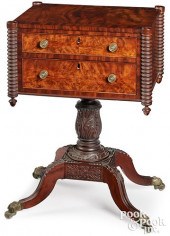 FEDERAL MAHOGANY TWO-DRAWER WO