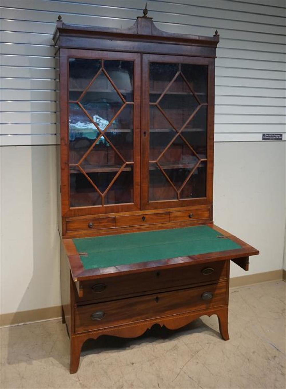 FEDERAL MAHOGANY TWO-PART SECRETARY