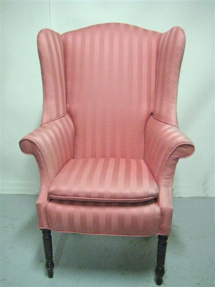 Federal mahogany upholstered wing