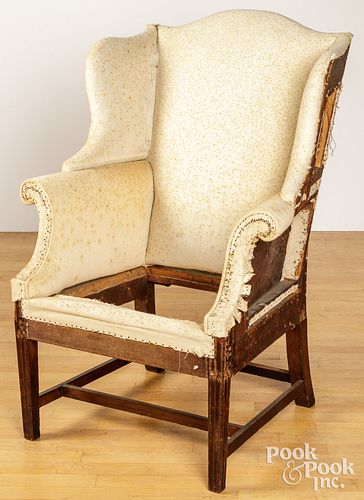FEDERAL MAHOGANY WING CHAIR, CA.