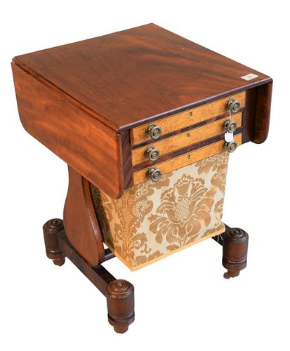 FEDERAL MAHOGANY WORK TABLE