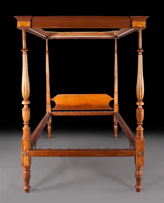 Federal maple canopy bedstead