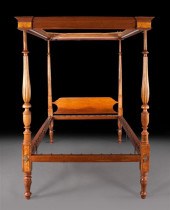 Federal maple canopy bedstead