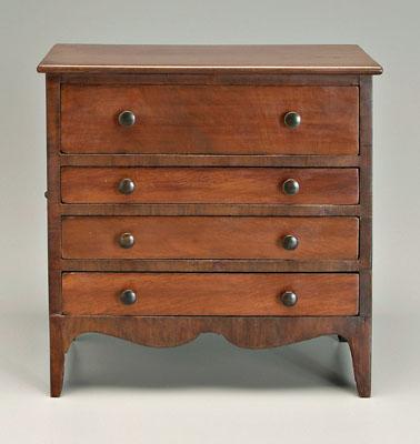Federal miniature chest, walnut