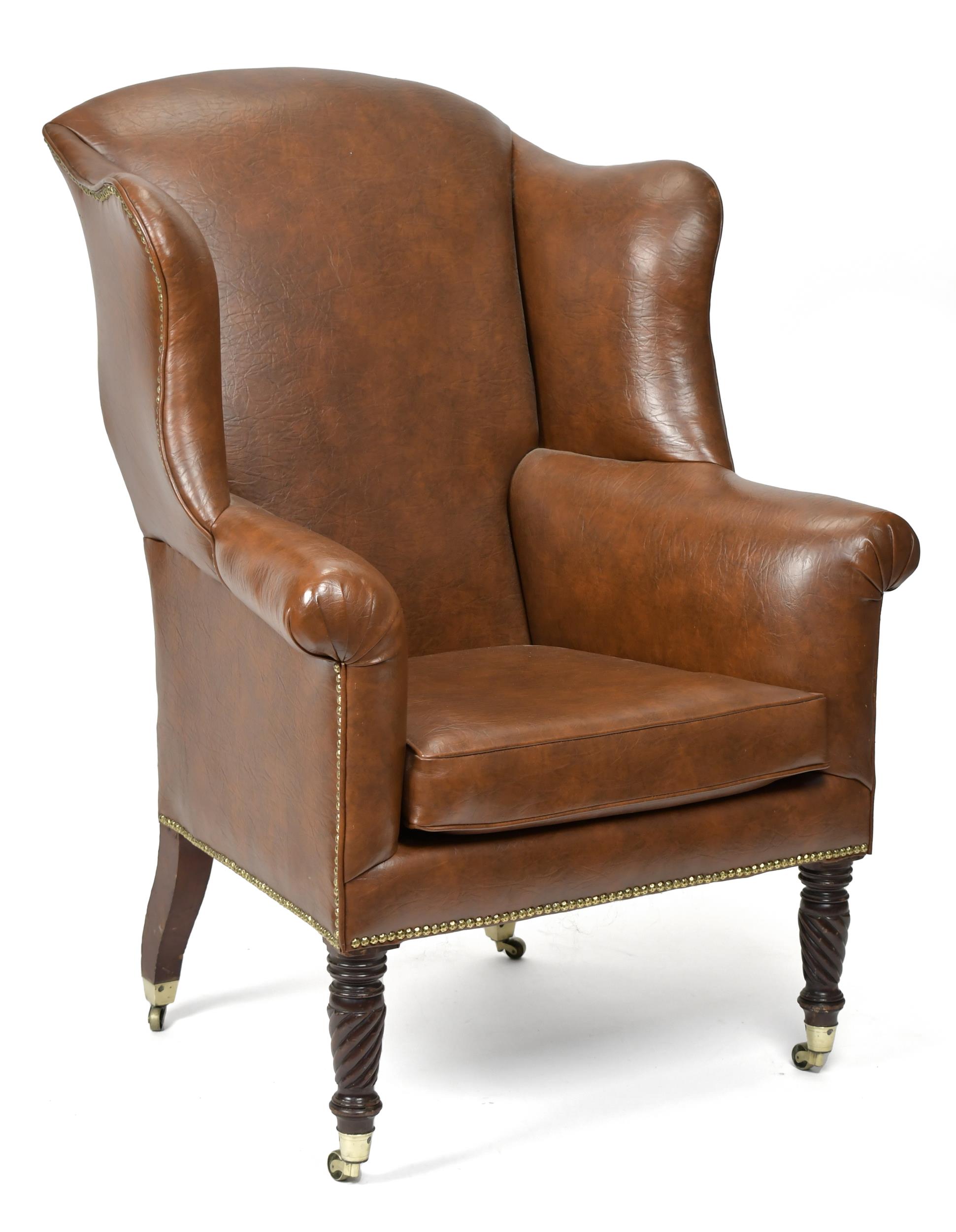 FEDERAL NH CARVED MAHOGANY WING