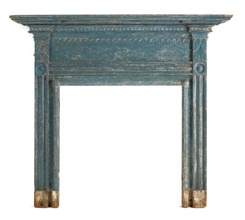 Federal painted pine mantle ca.