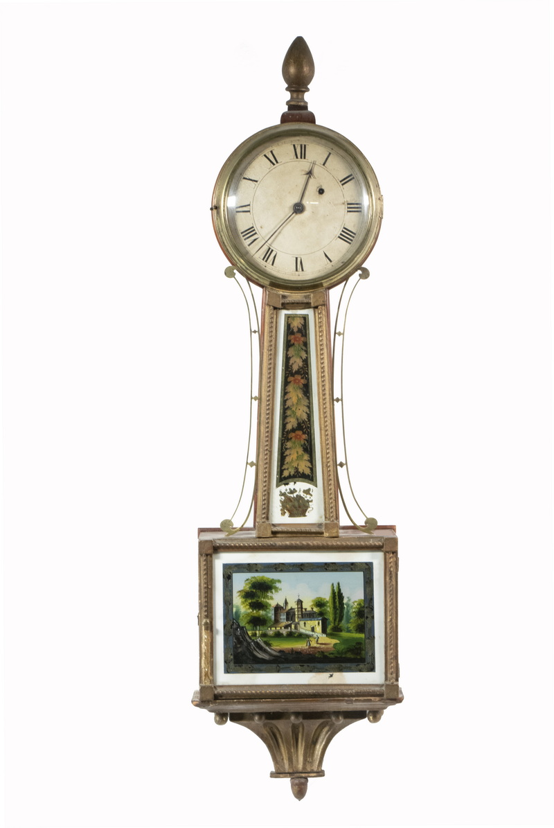 FEDERAL PERIOD BANJO CLOCK American