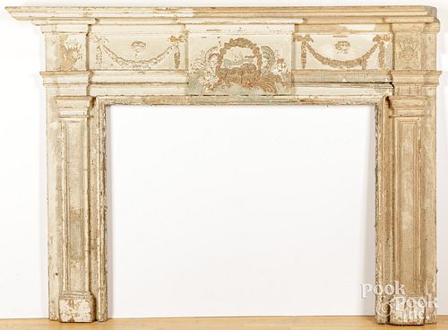 FEDERAL PINE MANTEL, 19TH C.Federal