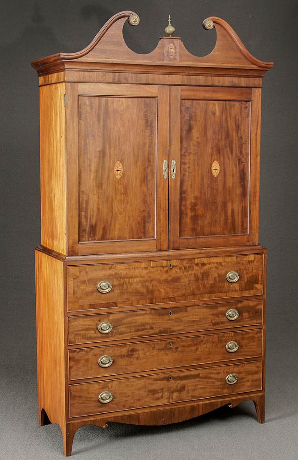 FEDERAL SATINWOOD INLAID CHERRY