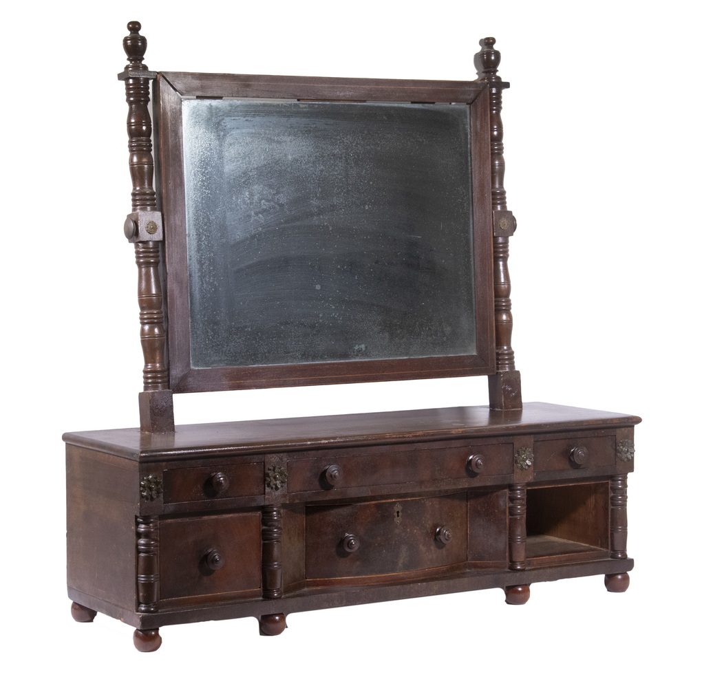 FEDERAL SHAVING MIRROR Early 19th